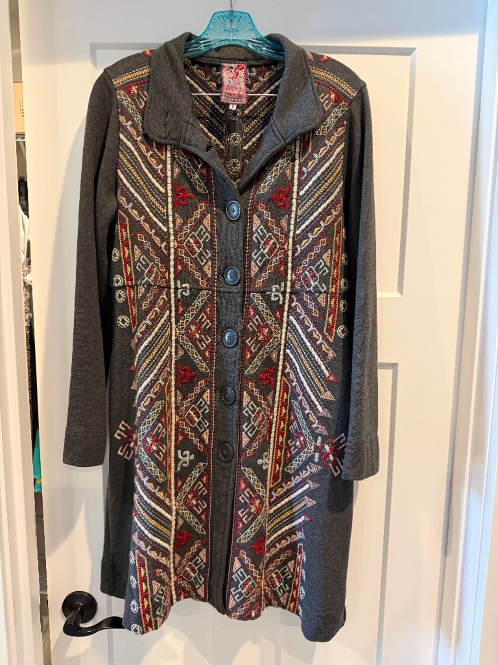 JOHNNY WAS GRAY JACKET SIZE S